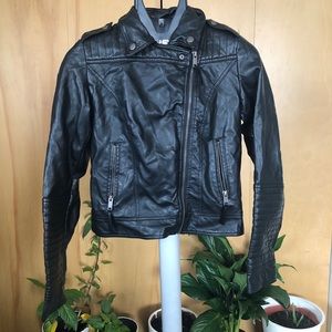 Black leather jacket